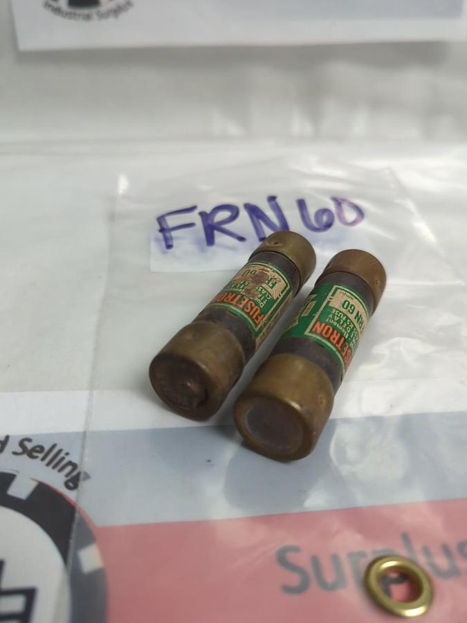 Used COOPER BUSSMANN,FRN-60,FUSETRON 60 AMP FUSE LOT OF 2 PRE-OWNED