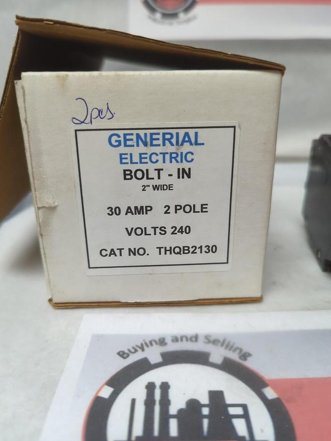 Used GENERAL ELECTRIC,THQB2130,CIRCUIT BREAKER 30AMP 2-POLE LOT OF 2 PRE-OWNED