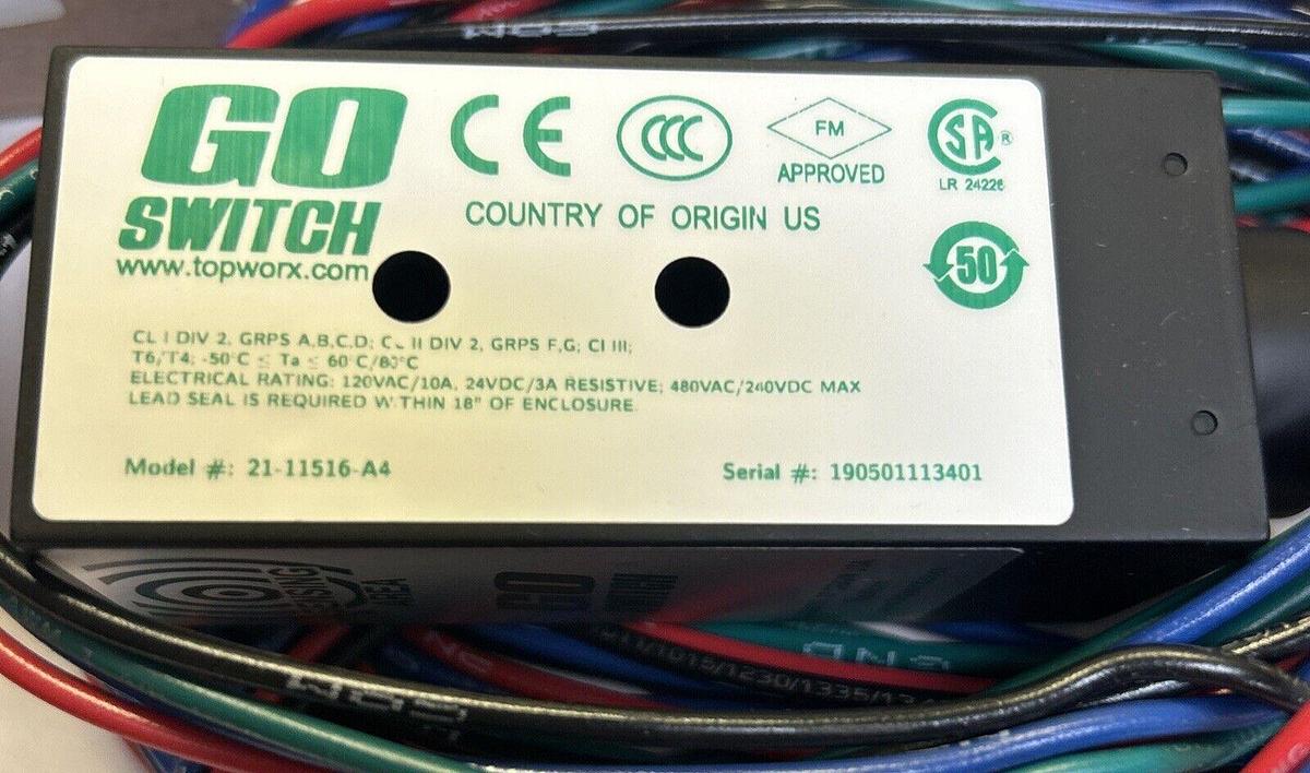 Used TOPWORX GO SWITCH,21-11516-A4,PROXIMITY SENSOR LIMIT SWITCH NEW