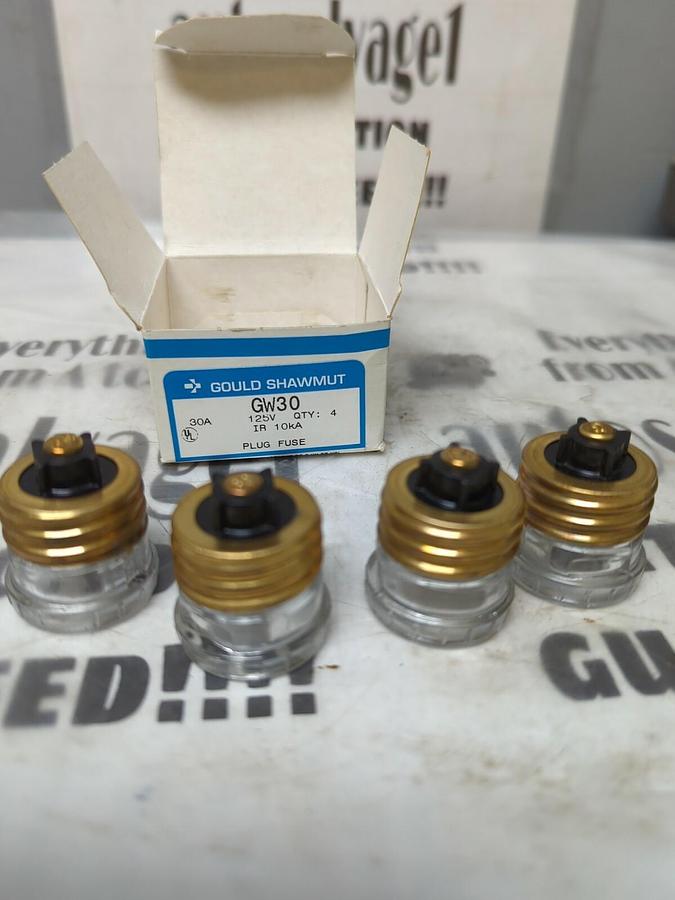 GOULD SHAWMUT,GW30,LUG FUSE 30 AMP 125V BOX OF 4 NOS