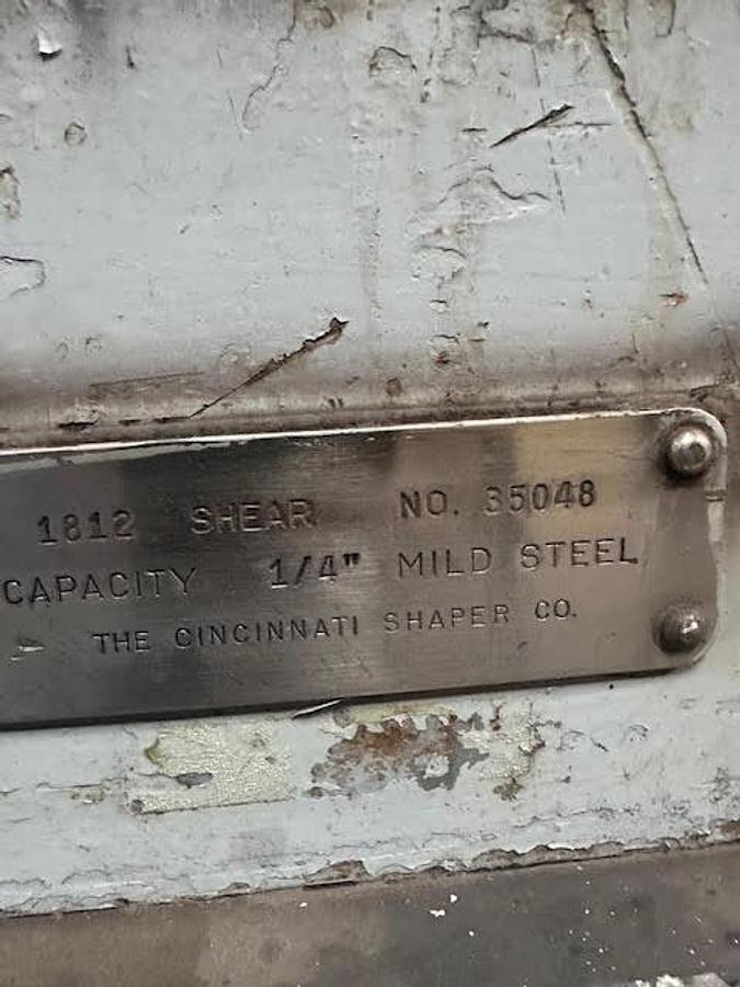 Used Cincinnati 18-12 Shear
