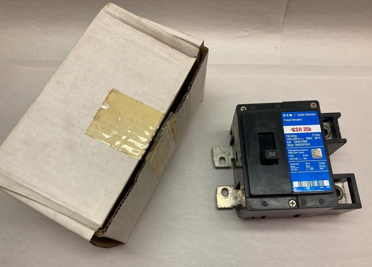 Used Cutler-Hammer Eaton,CSH 35k CSH2150N,Circuit Breaker 2-Pole 200A 120/240V