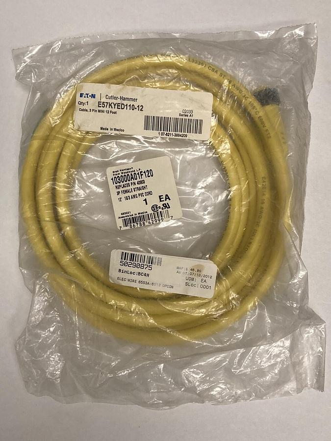 Eaton Cutler Hammer,E57KYED110-12,Eaton Cordset