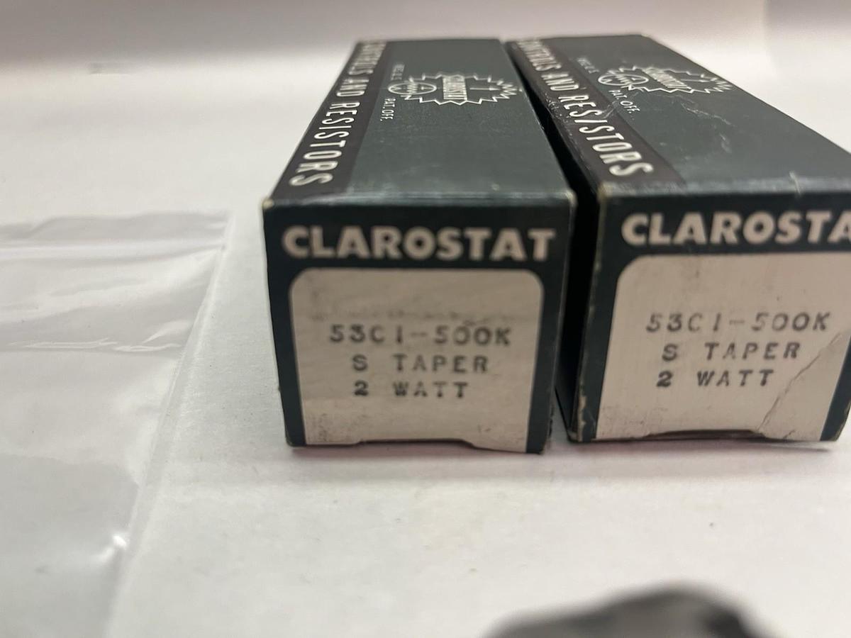 CLAROSTAT,53C1-500K,POTENTIOMETER LOT OF 2