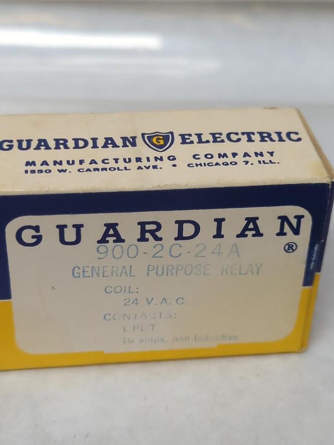 GUARDIAN,900-2C-24A,GENERAL PURPOSE RELAY 10 AMP 24 VAC NOS
