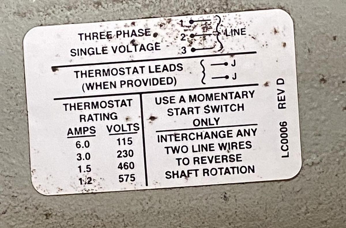 Baldor,AM3782-4,2HP 1140RPM 460V Frame 213 NOS