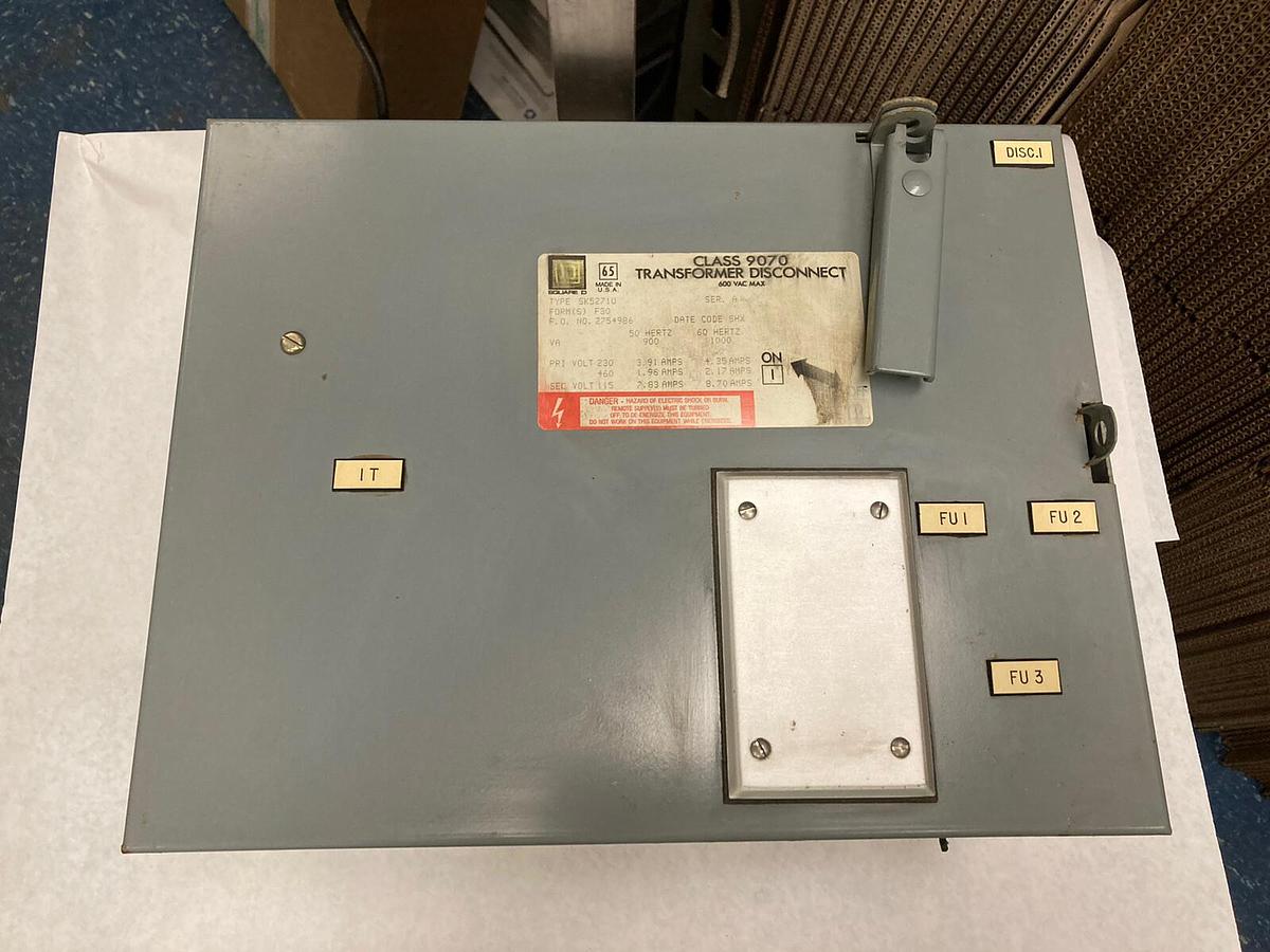 Used Square D,9070-SK5271U-F30,Transformer Disconnect Switch