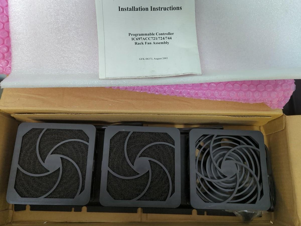 GE FANUC,IC697ACC721E,RACK FAN ASSEMBLY 120VAC NOS