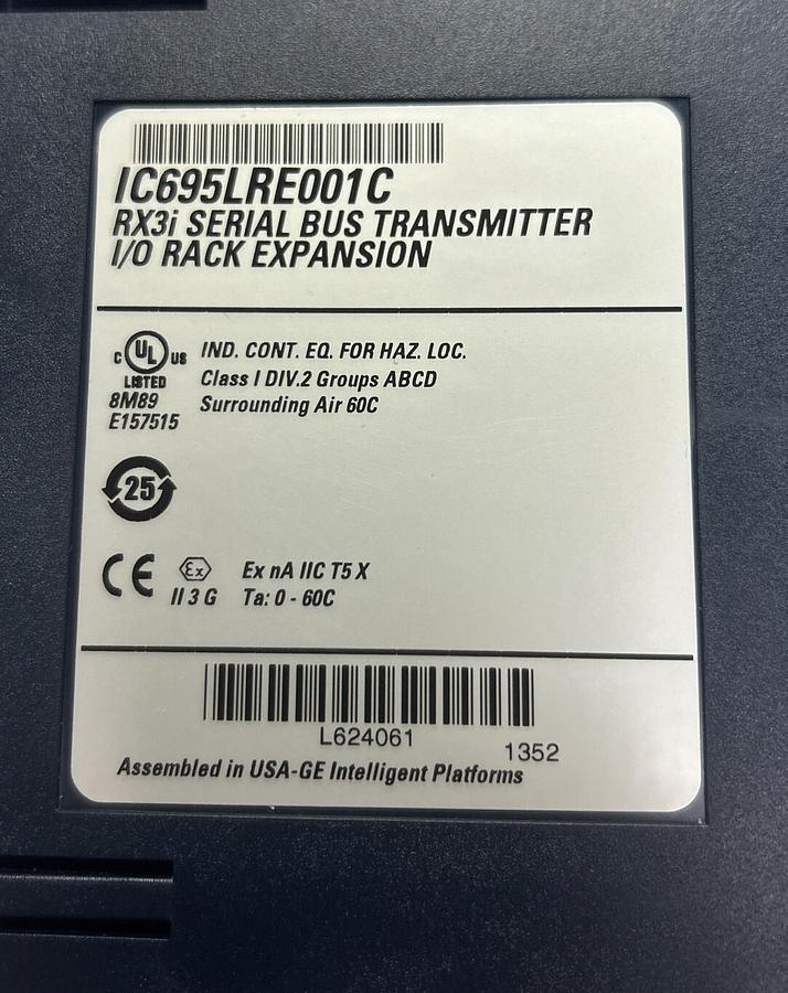 GE FANUC,IC695LRE001C RX3I,SERIAL BUS TRANSMITTER I/0 RACK EXPANSION MODULE NOS