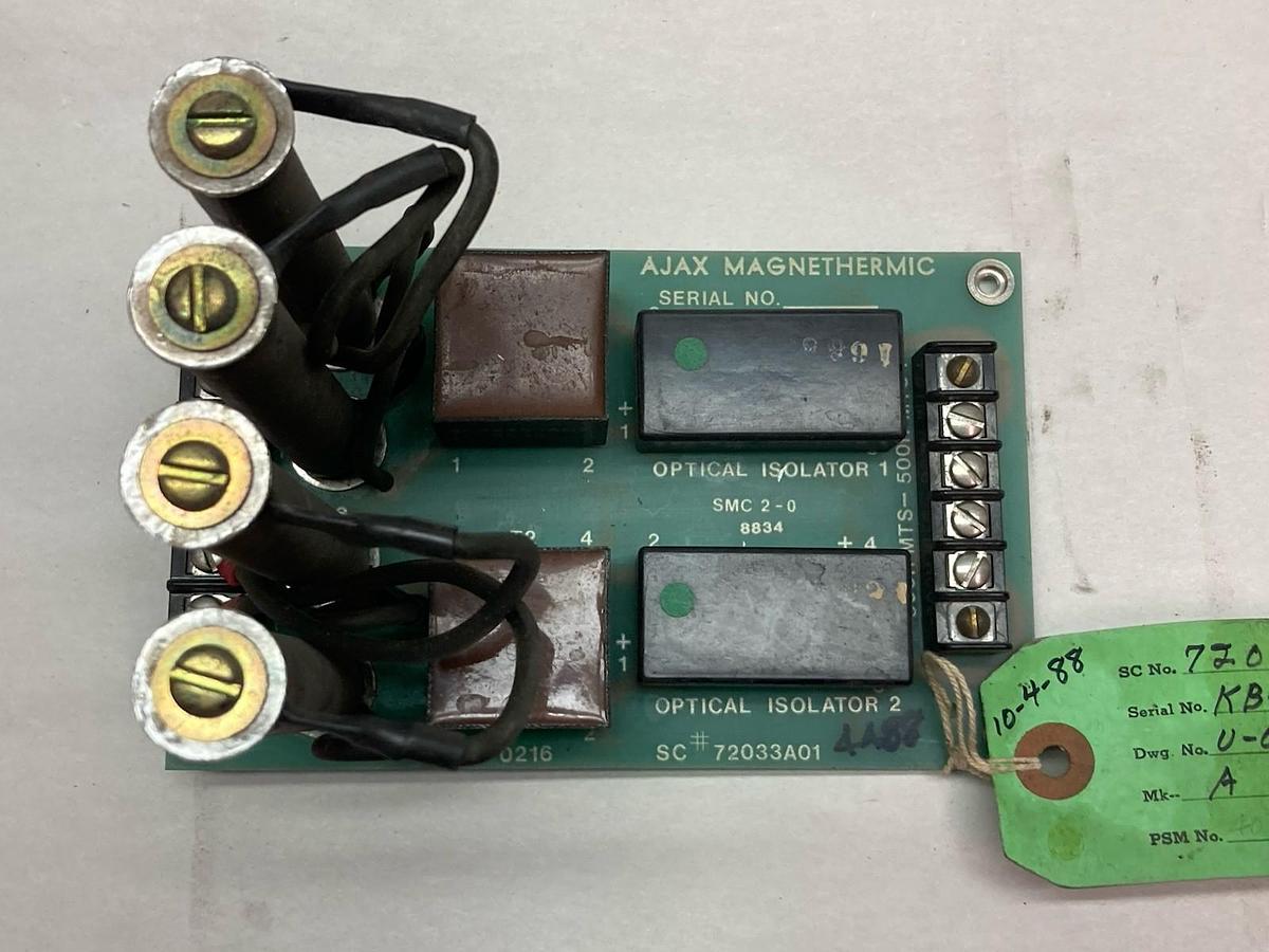 Used Ajax Magnethermic,U-01-0216,Circuit Board