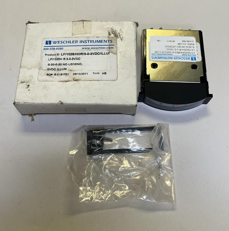 WESCHLER INSTRUMENTS,LF/1025/HOR/3-0-3VDC/ILLUI,PANEL METER NOS