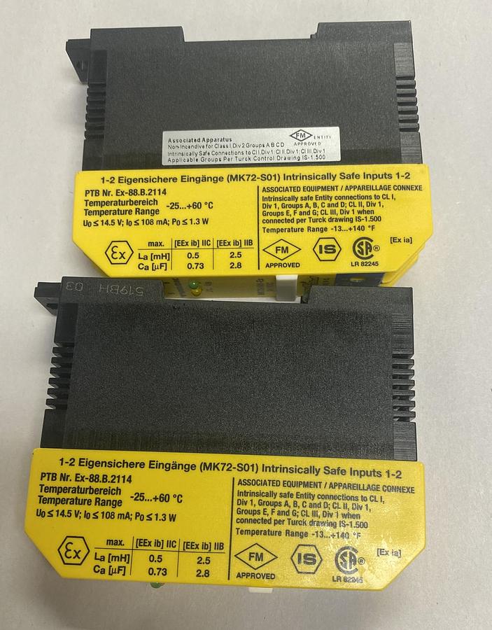 TURCK,MK72-S01-EX/24VDC,MULTI MODULE RELAY LOT OF 2 NOS