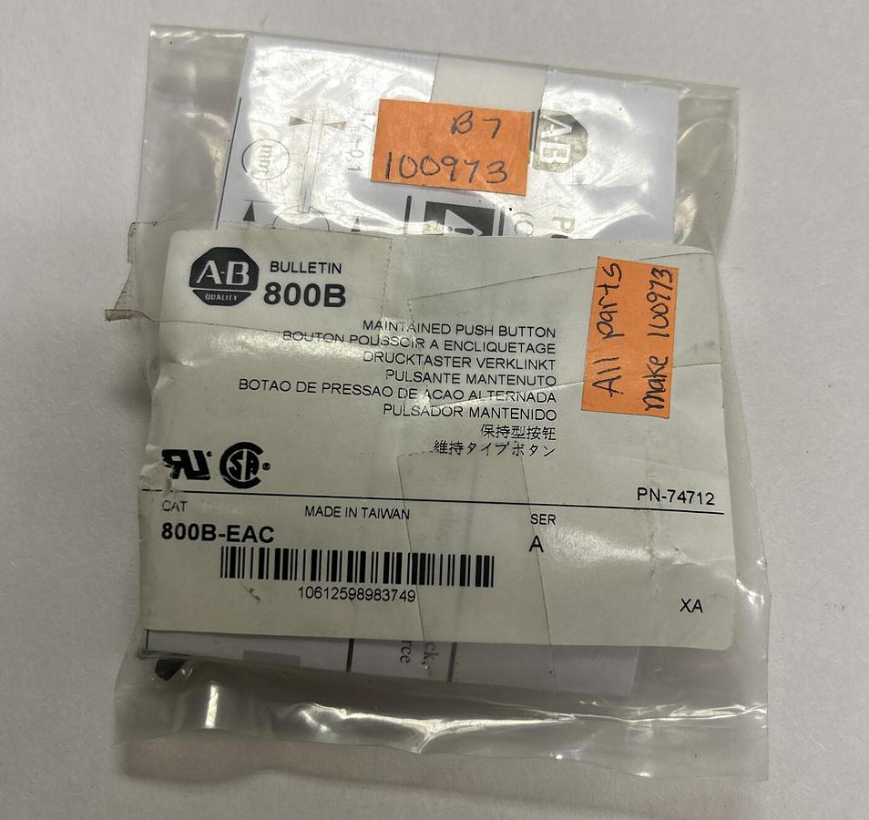 Used ALLEN BRADLEY,800B-EAC,SER A PUSH-BUTTON NEW