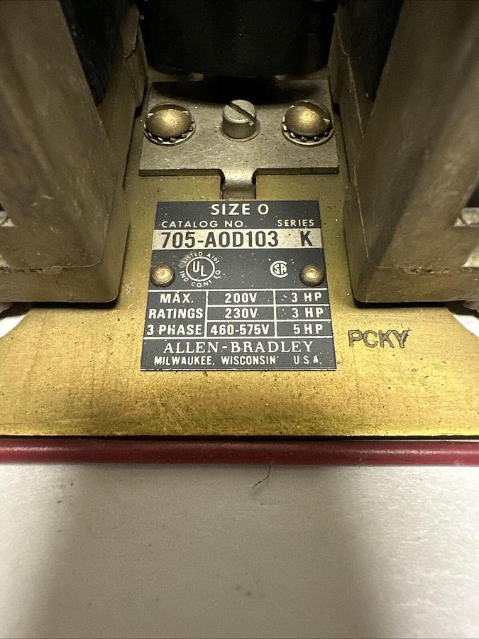 Used Allen-Bradley,705-AOD103,Size 0 Reversing Starter (G057)