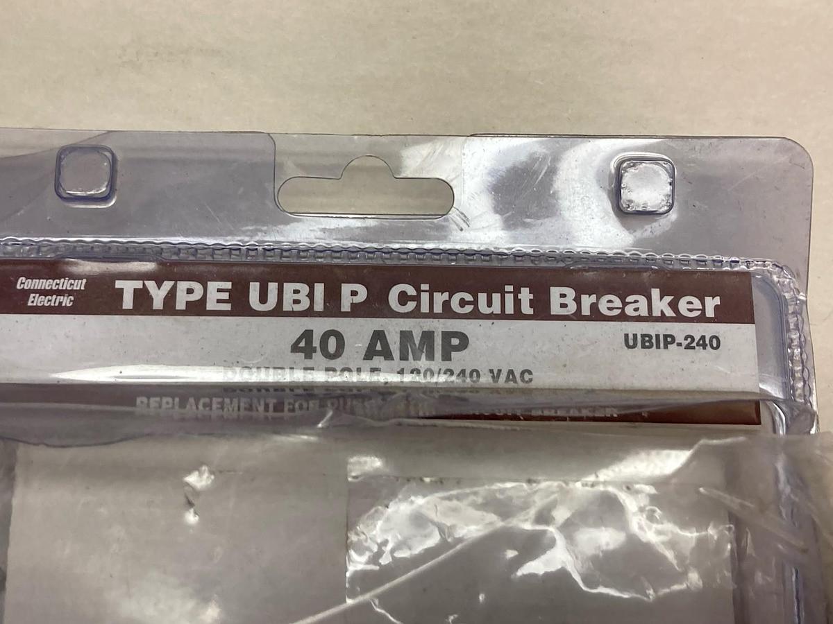Used Connecticuit Electric,Type UBIP-240 Amp Double Pole Circuit Breaker 120/240 VAC