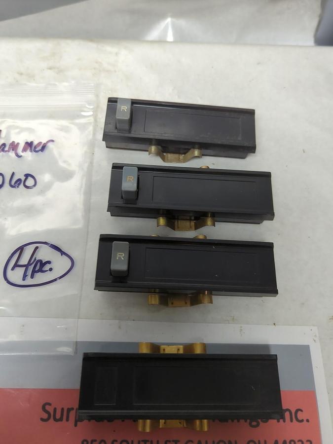 Used CUTLER HAMMER,53-1260,3 PCS.CONTROL COVER (R) AND ONE BLANK LOT OF 4 PRE-OWNED