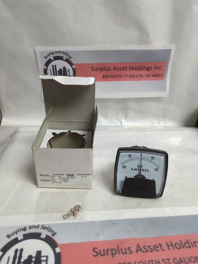 PC.S,ST70DC100MVU100ADC,PRESSURE GAUGE -100-0-+100 DC AMPERES NOS