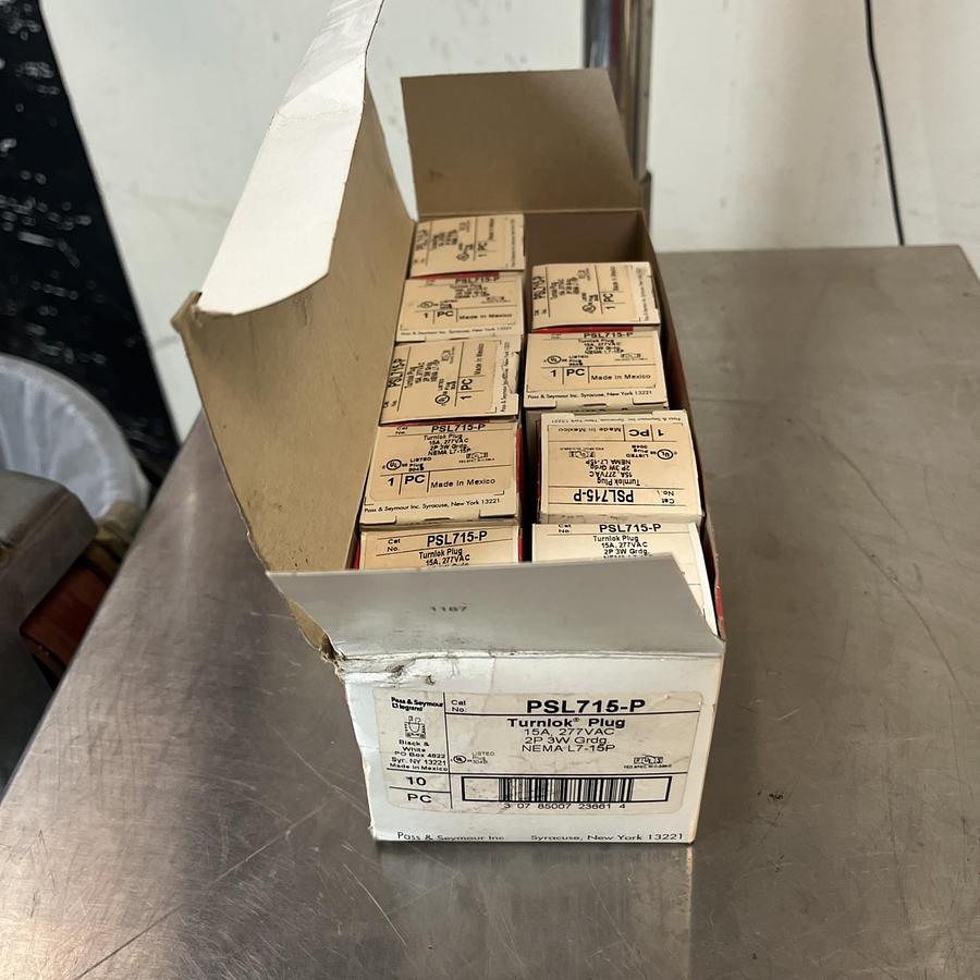 PASS & SEYMOUR LEGRAND,PSL715-P,TURNLOK PLUG 15A 277V BOX OF 9