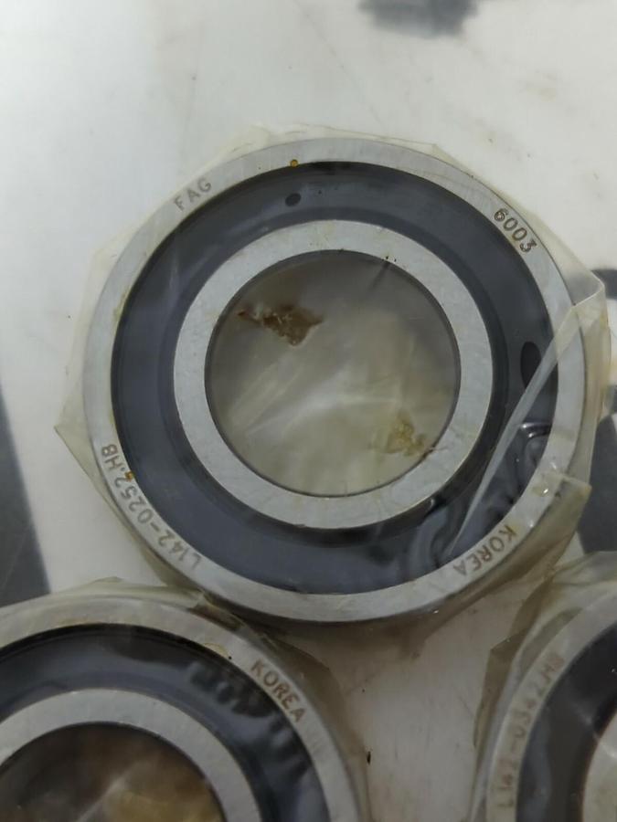 FAG,6003,DEEP GROOVE BALL BEARING LOT OF 3 NO BOXES NOS