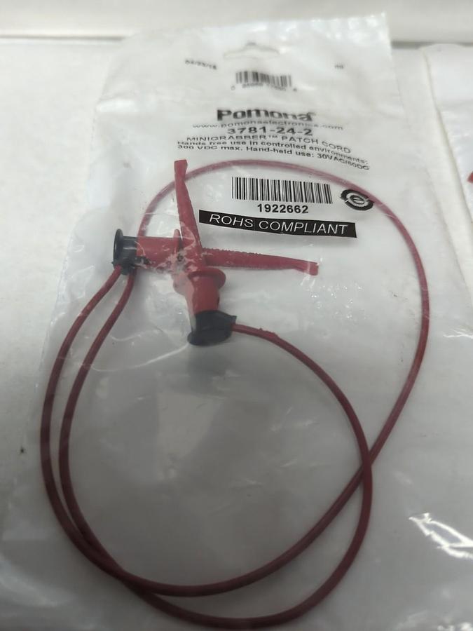 POMONA,3781-24-2,MINIGRABBER PATCH CORD LOT OF 2 NEW