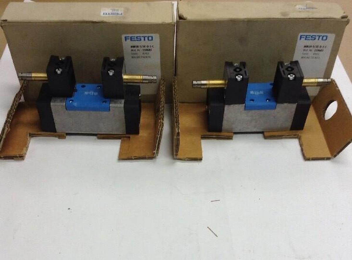 Festo,MN1H-5/3E-D-1C,Solenoid Valve LOT OF 2 NOS
