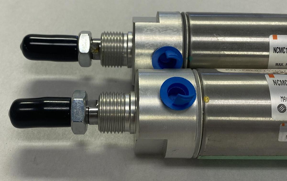 Used SMC,NCMC150-0300-9255CDN,PNEUMATIC CYLINDER LOT OF 2 REFURBISHED