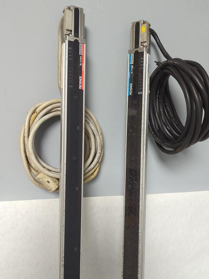 Used KEYENCE,SL-V40H-T-SL-V40H-R,LIGHT CURTAIN TRANSMITTER & RECEIVER SET 24VDC 103mA