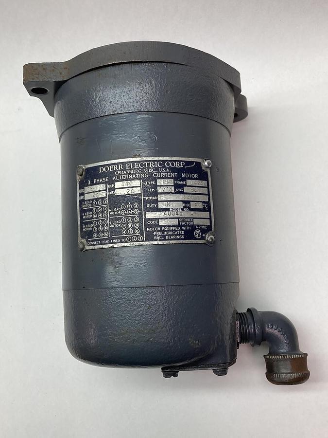 Used Doerr Electric Corp,40045-AV,Alternating Current Motor 1/15 Hp D42CZ Frame