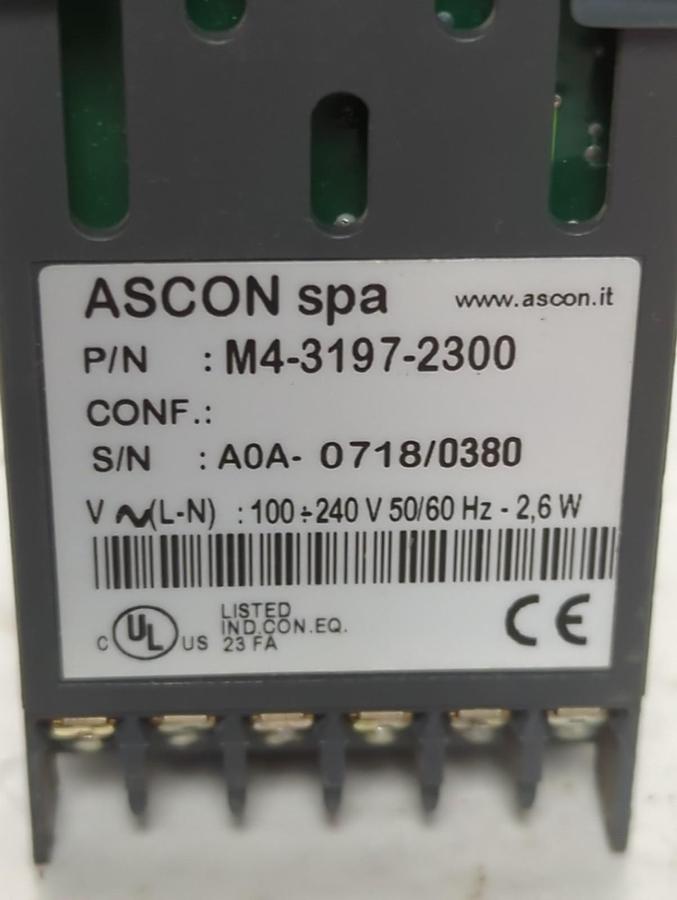 Used ASCON,M4-3197-2300,TEMPERATURE CONTROLLER PRE-OWNED