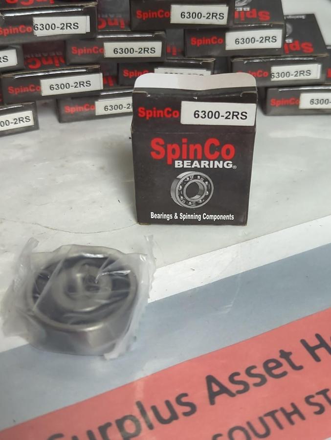 SpinCo,6300-2RS,RUBBER SEALED BALL BEARING 10X25X11MM LOT OF 21 NOS