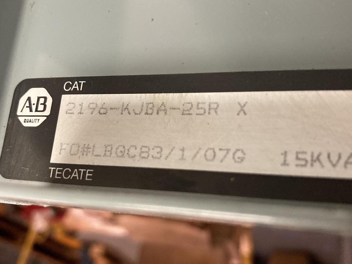 Used Allen-Bradley,2100 2196,12 Inch Fused MCC Disconnect Feeder Bucket