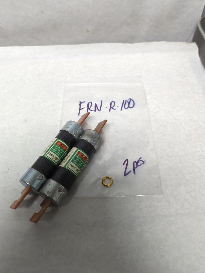 Used COOPER BUSSMANN,FRN-R-100,FUSETRON 100 AMP FUSE LOT OF 2 PRE-OWNED