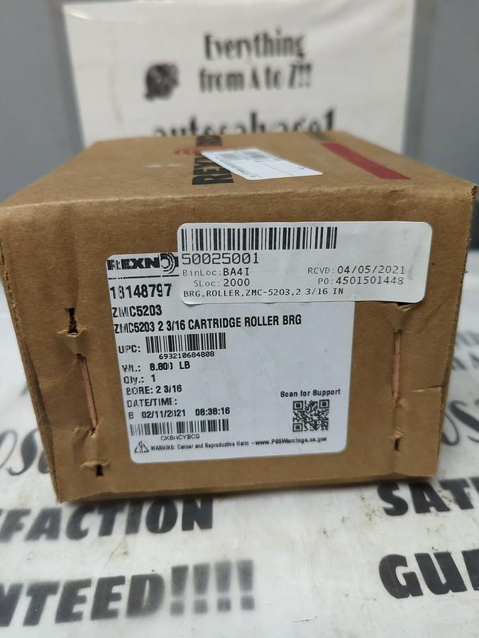 Used REXNORD,ZMC5203,MOUNTED SPHERICAL ROLLER BEARING CARTRIDGE UNIT 2-3/16 IN NOS