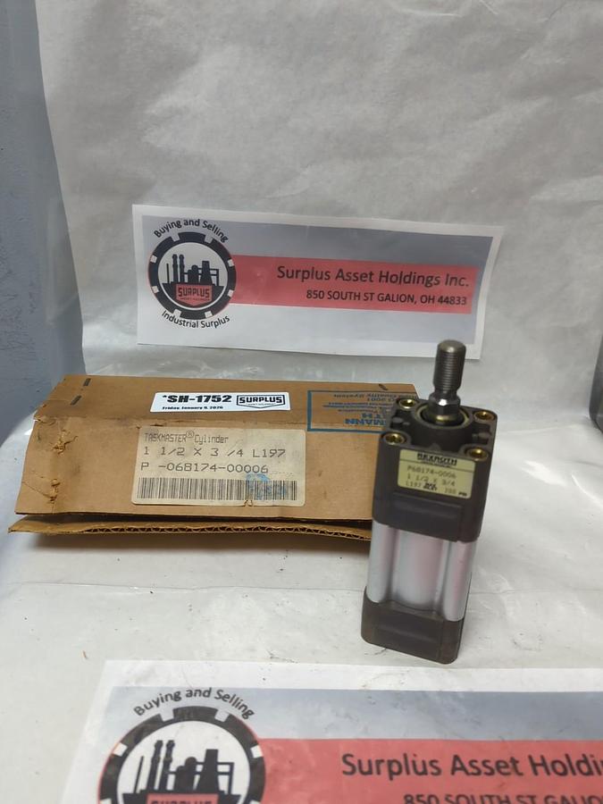 REXROTH,P68174-0006,CYLINDER 1 1/2X 3/4 200PSI L197 NOS