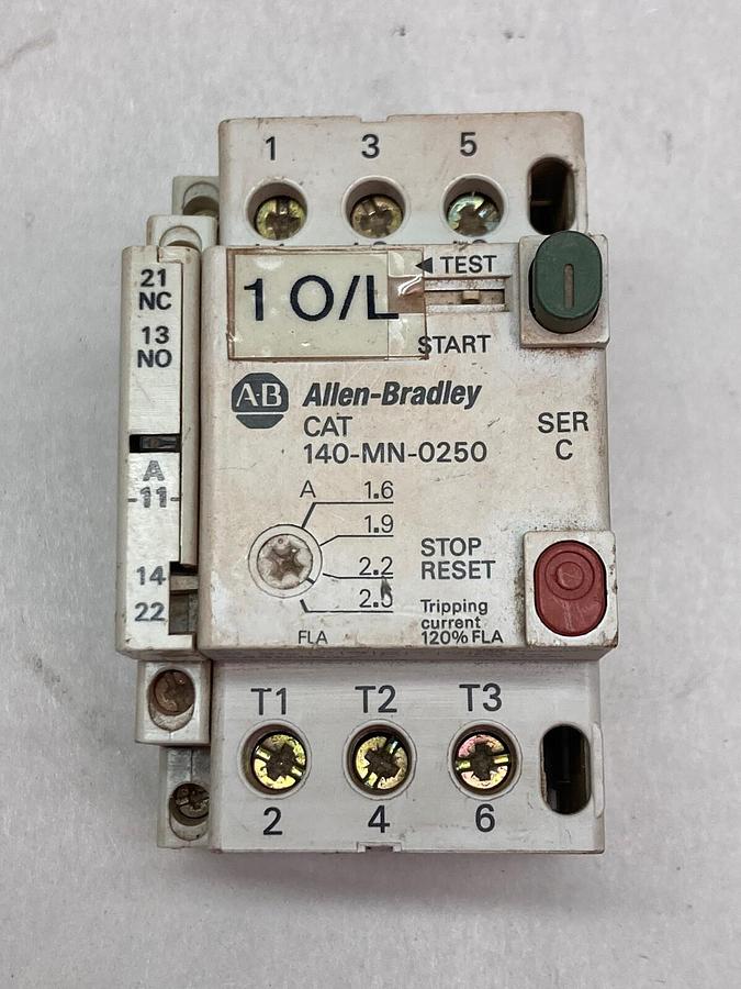 Used Allen-Bradley,140-MN-0250,Manual Motor Starter Ser C