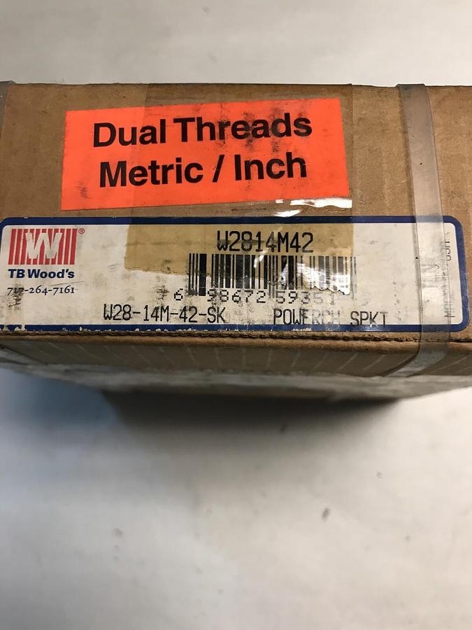 Used TB Wood's,W28-14M-42-SK,Powerch Sprocket NEW in unopened box NOS