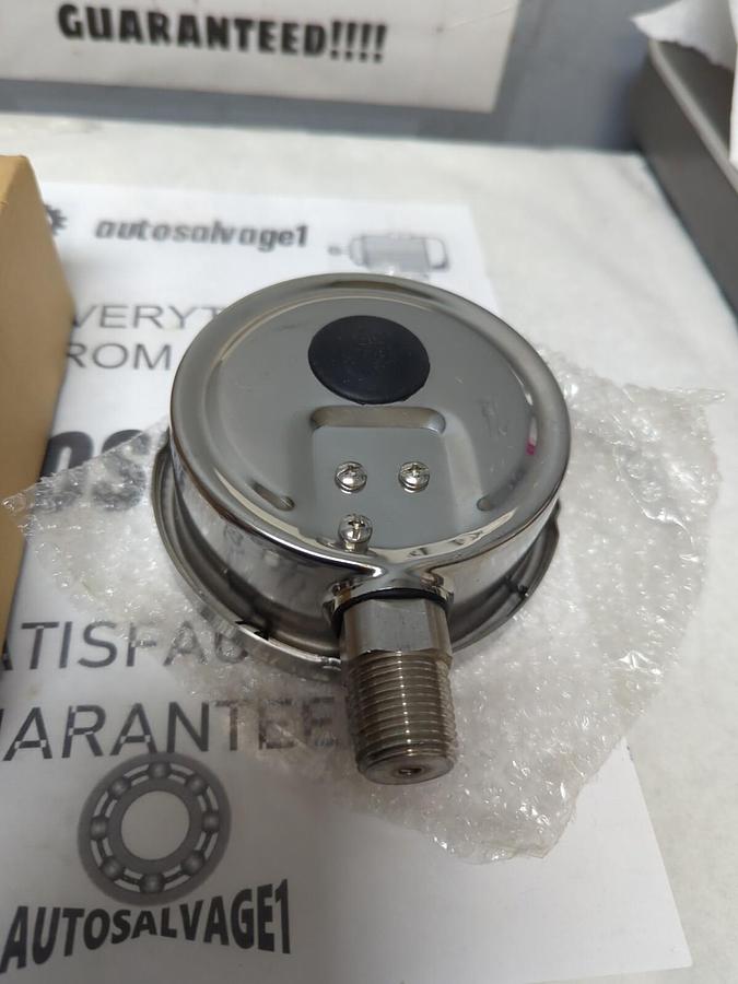 WEKSLER,BACYCB2LW,4 INCH PRESSURE GAUGE 1/2 IN NPT 30 IN-30PSI/KPA NOS