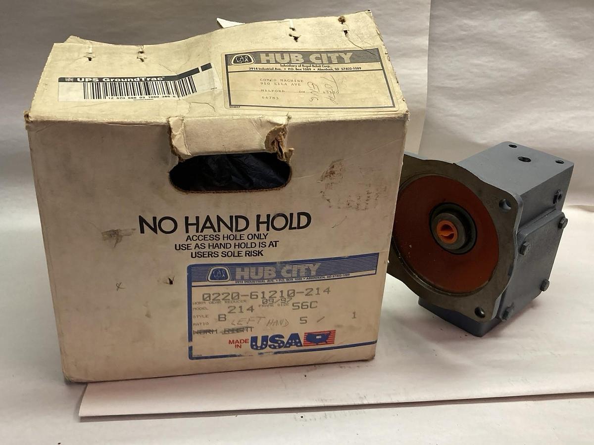 Hub City,0220-61210-214,Worm Gear Reducer Ratio 5:1 Model 214 Style B