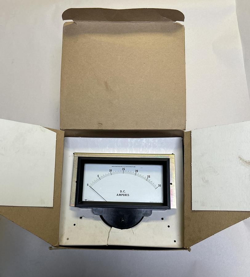 PIONEER,520-GL/B,PANEL METER 0-30 DC AMPERES NOS