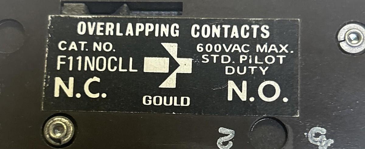 GOULD,F11N0CLL,AUXILIARY OVERLAPPING CONTACT NOS