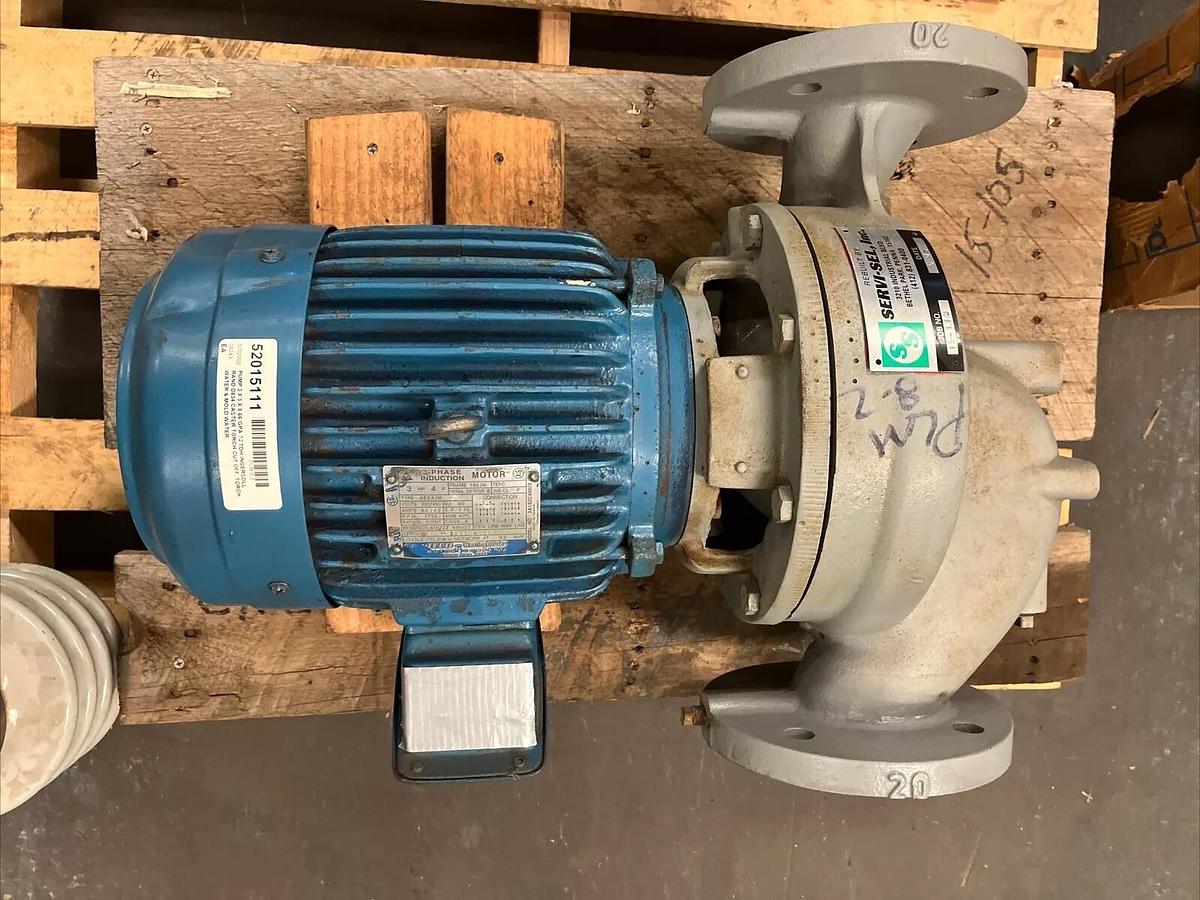 Used UNBRANDED,3X3X8,CIRCULATOR PUMP 3HP 66 GPM 1755RPM