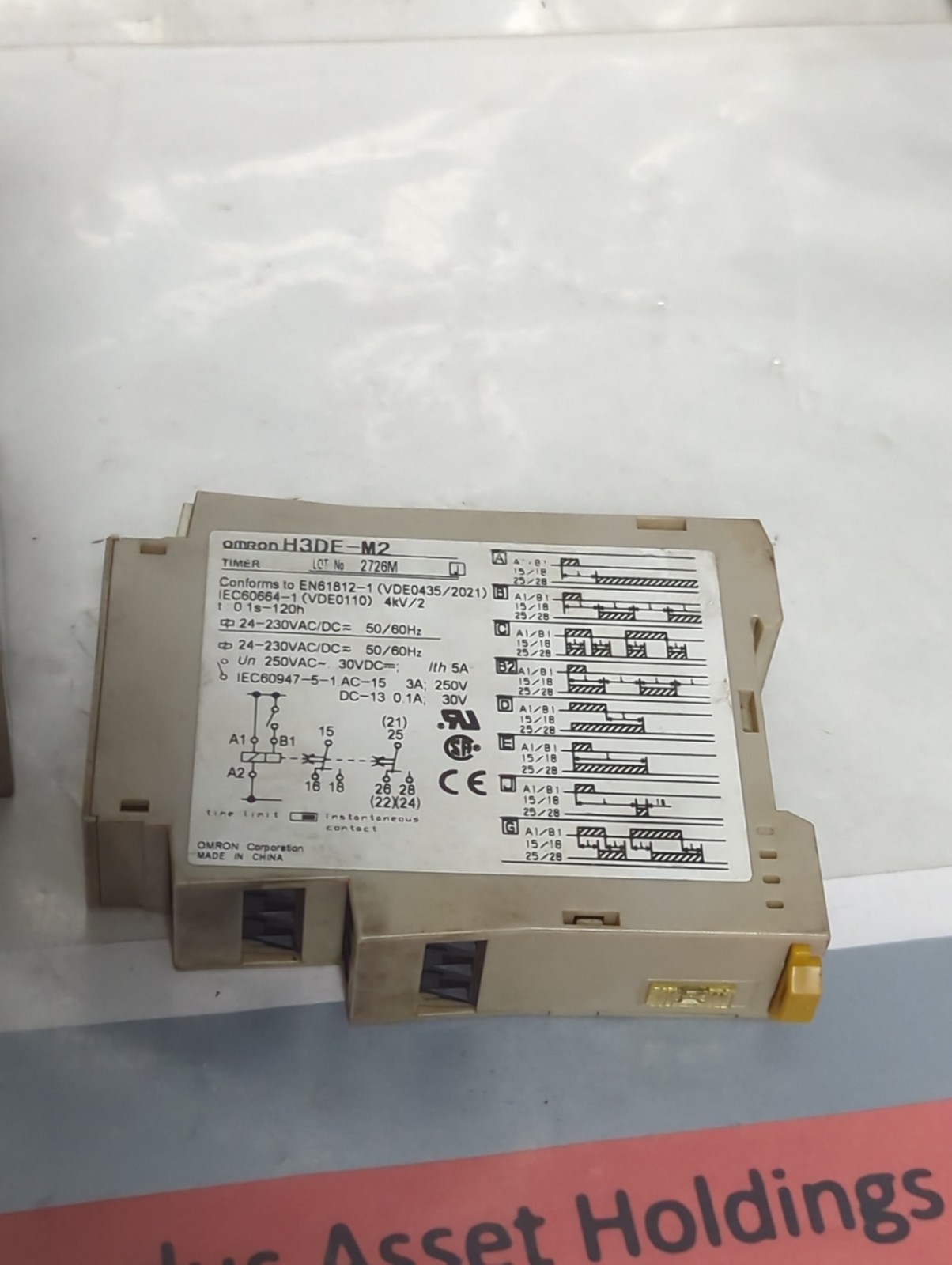 Used OMRON,H3DE-M2,TIME RELAY LOT OF 2 PRE-OWNED