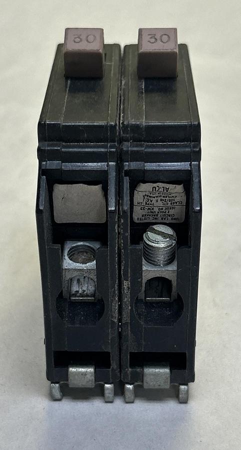 Used CUTLER-HAMMER,CH230,CIRCUIT BREAKER 30A 120/240V 2P