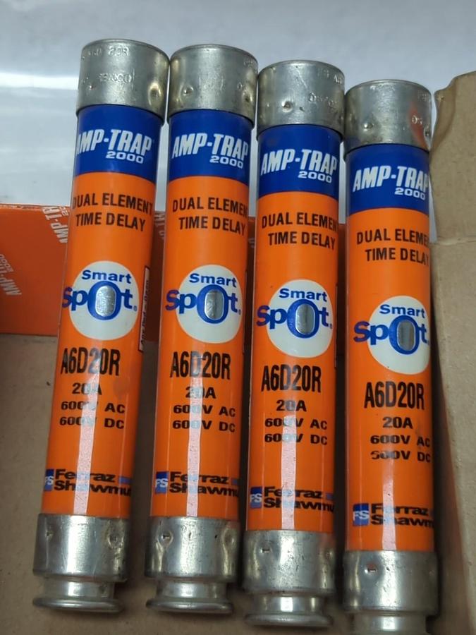 FERRAZ SHAWMUT,A6D20R5,AMP-TRAP 20 AMP FUSES BOX OF 4 NOS