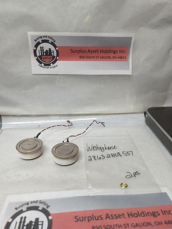 Used WESTINGHOUSE,28632808537,THYRISTOR RECTIFIER LOT 0F 2 PRE-OWNED