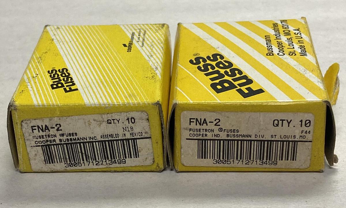 Cooper Bussmann,FNA-2,Fusetron Fuse Lot Of 13 NOS