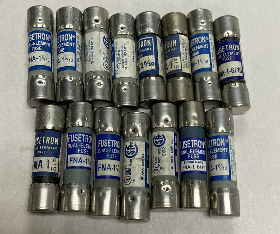 Cooper Bussmann,FNA 1-6/10,FUSE 1-6/10 AMP Lot of 14 NOS