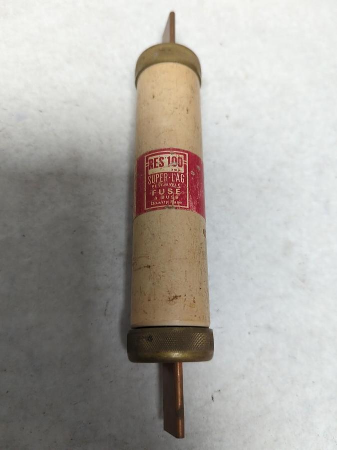 Used COOPER BUSSMANN,RES 100,SUPER-LAG RENEWABLE 100 AMP FUSE PRE-OWNED