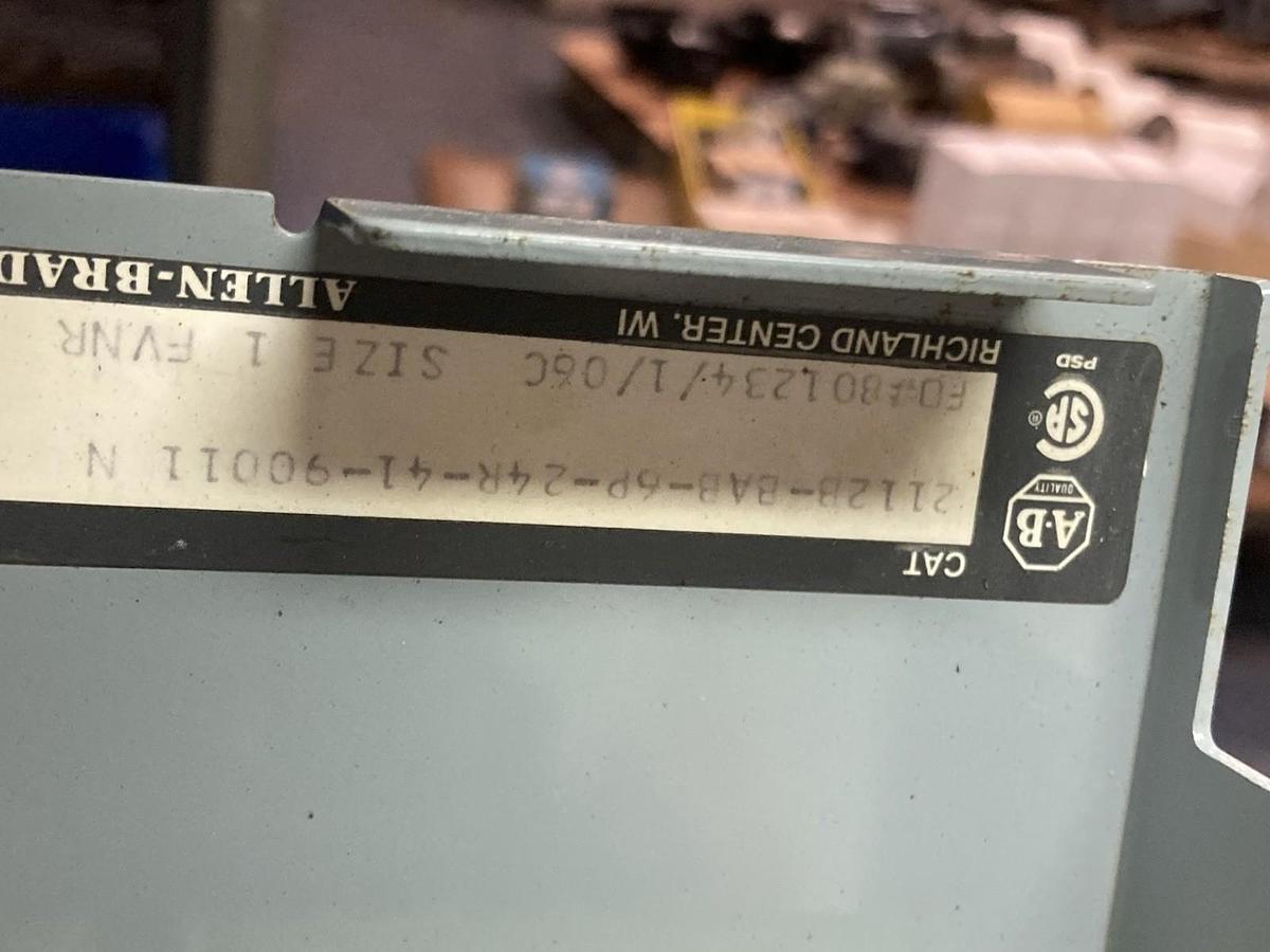 Used Allen Bradley,2112B,12 Inch Size 1 Fused MCC Starter Bucket 480V 60Hz