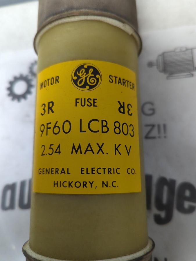 GENERAL ELECTRIC,9F60 LCB 803,3R MOTOR STARTER FUSE 2.54 MAX KV. MISSING BOX